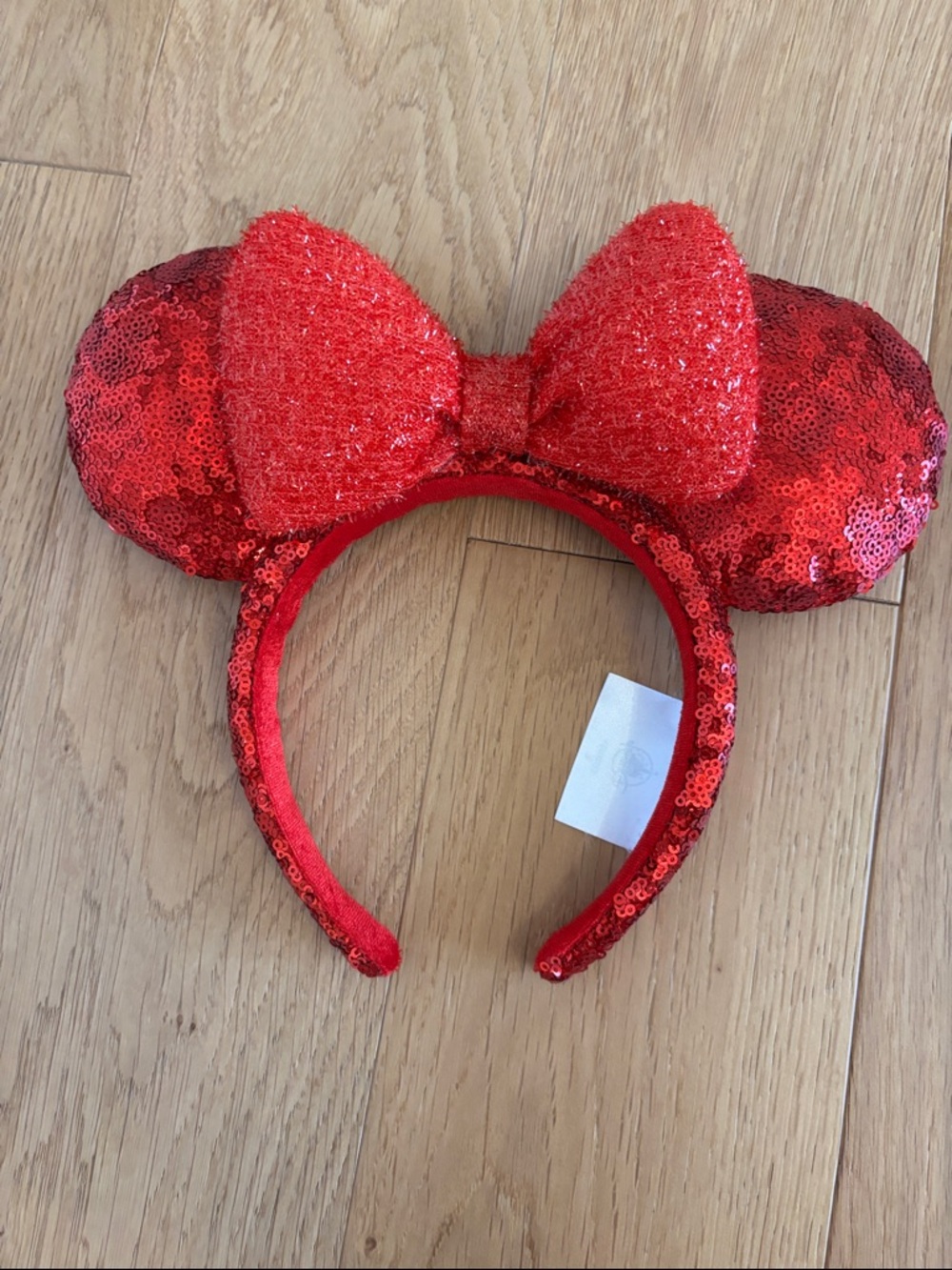Disney Red Sequin Minnie Mouse Ear Headband